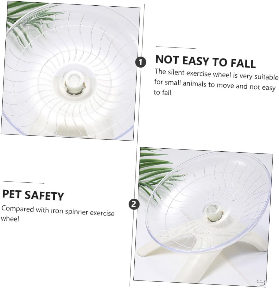 Beavorty Hamster Toys for Hamster Exercise Wheel Animal Interactive Pet Jogging Exercise Toys Silent Running Disc Detachable Design for Small Animals Random Color image number 2