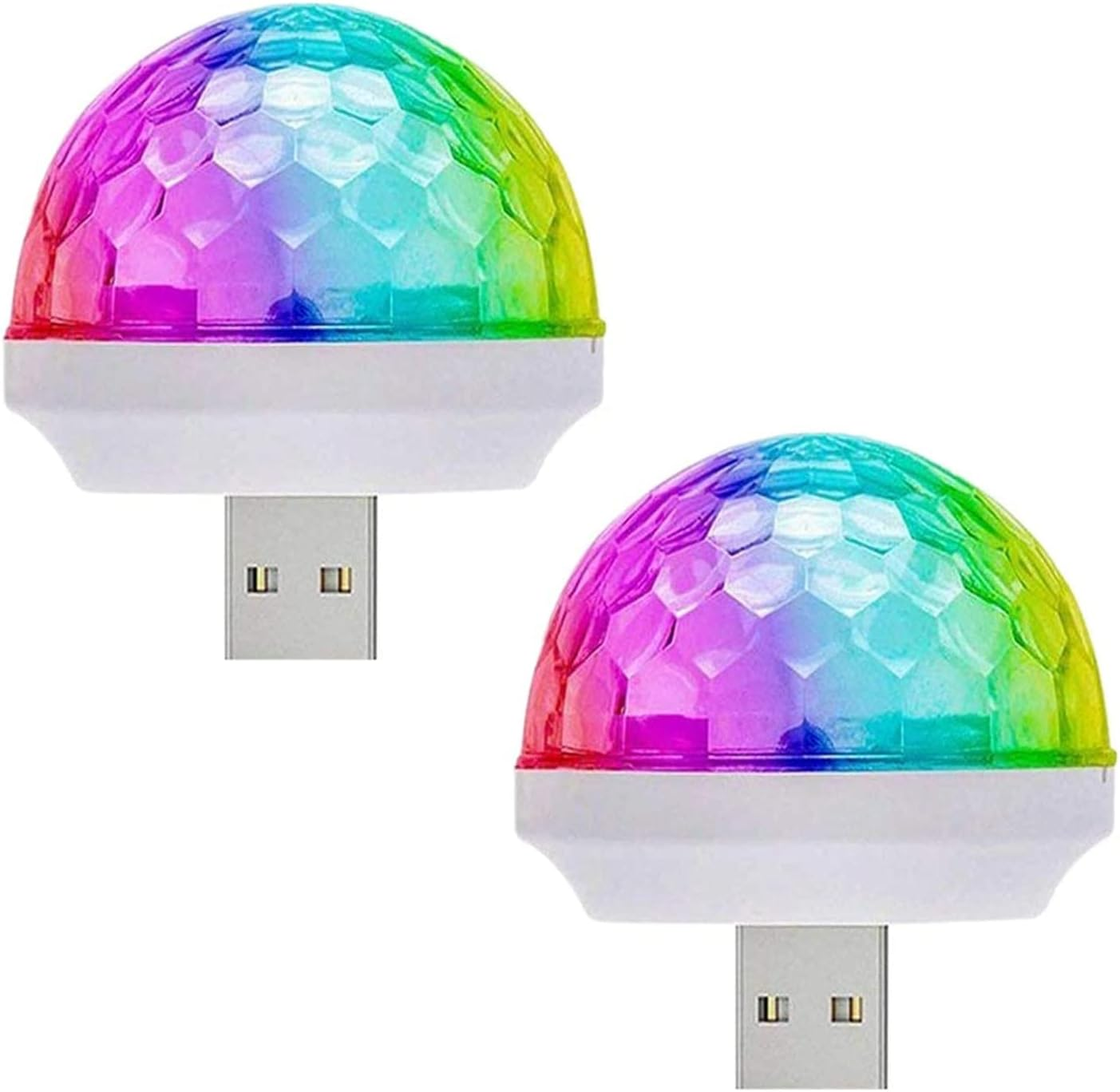 Mini USB Disco Ball Party Light Portable DJ Stage LED Light Strobe Lamp Club Car USB Ambient Light, Suitable for Christmas/Halloween/Home Interior image number 5