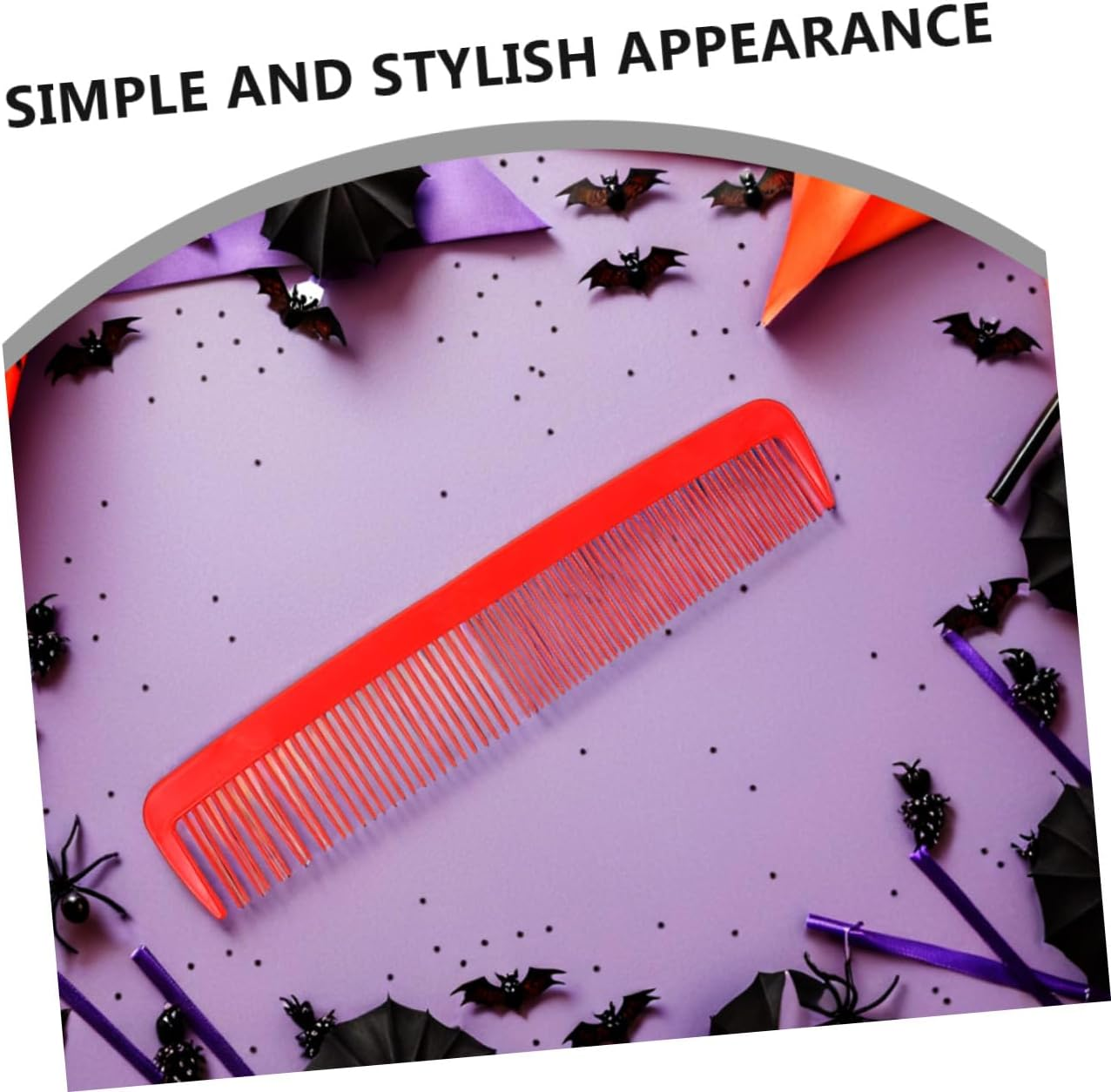 Vaguelly Giant Red Oversized Comb Prop for Halloween Carnival Party Funny Comedy Costume Accessory Prank Novelty Styling Hair Comb for Dress up and Photo Favor - Red image number 2