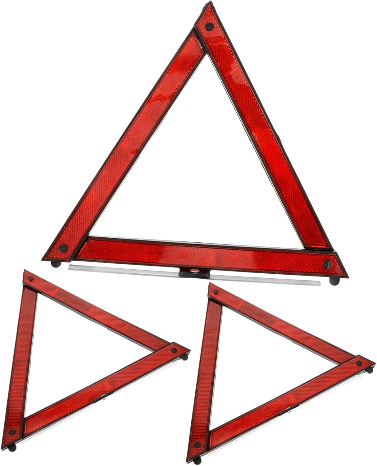 NOLITOY 3Pcs Car Safety Triangles Reflective Roadside Warning Triangles Foldable Traffic Emergency Reflectors for Vehicle Breakdown and Road Safety image number 6