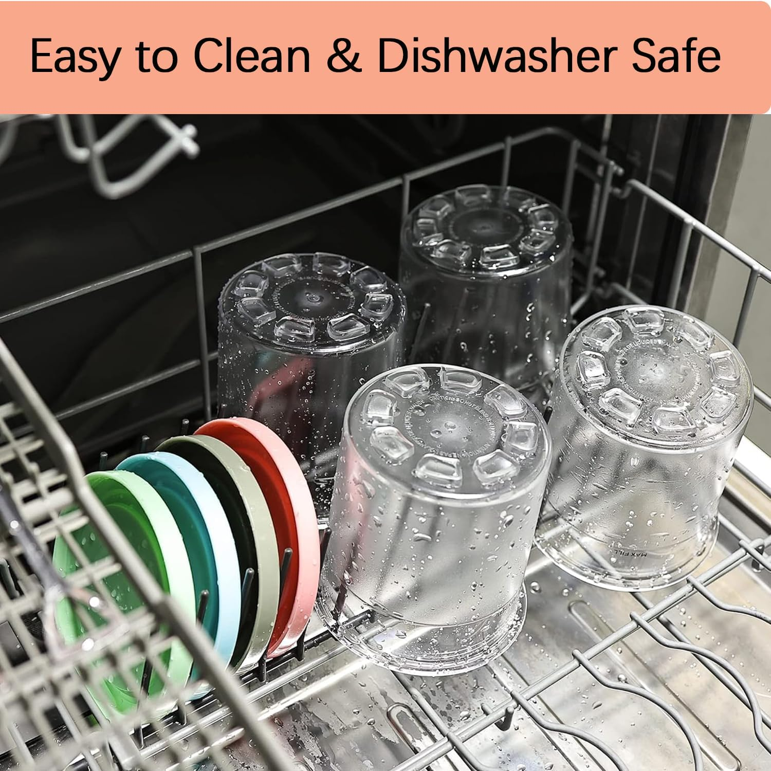 4 Pack Pints and Lids for Ninja,16 Oz Creami Containers,Compatible with Inja Creami NC301 NC300 NC299AMZ Series, Creamy Icecream Containers Cups Set with Lids and Scoops for Home Kitchen image number 4