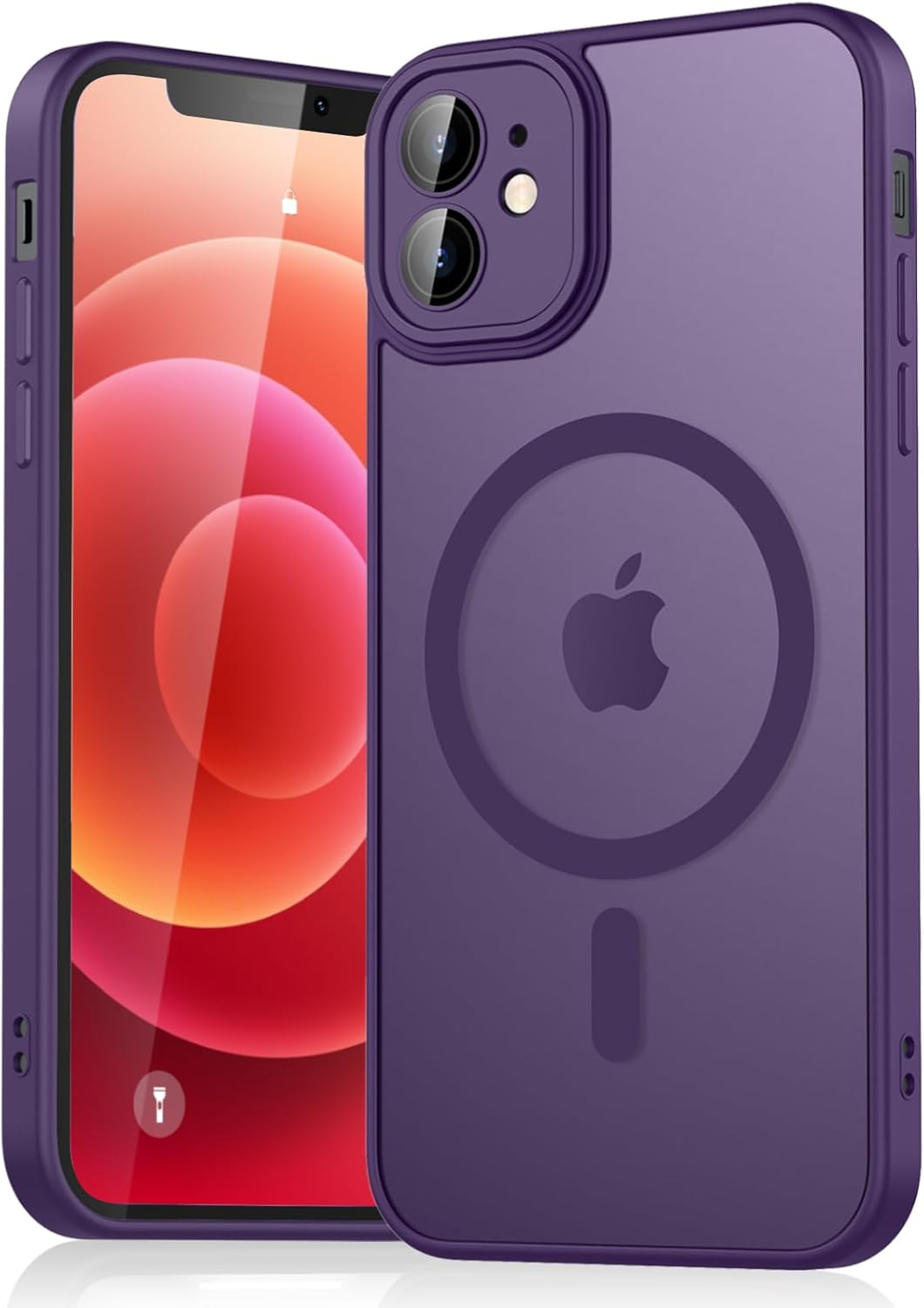 Magnetic Case for Iphone 12 Case, [Compatible with Magsafe] Drop Protection Skin-Friendly Shockproof Protective Translucent Matte Case Cover for Iphone 12