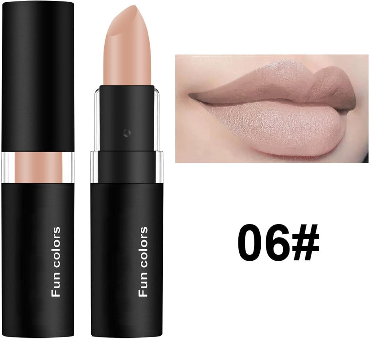 Hedmy Matte Lip Gloss Waterproof Long Wearing Liquid Lipstick with Rich Color for Holiday Events Nude One Size image number 5