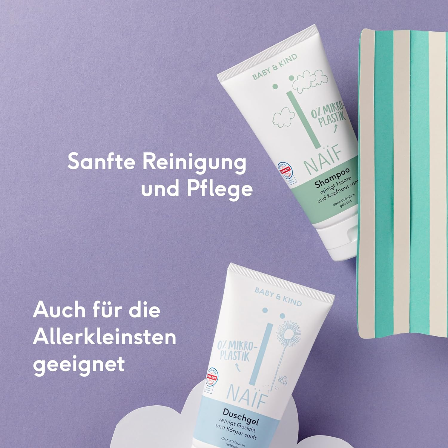 Na&iuml;f, Nourishing Shampoo for Baby and Child, Cleans Hair and Sensitive Scalp, Free from SLS/SLES and Silicone, Natural Shampoo with Coconut & Cotton Seed Oil, 100% Vegan, 500 Ml image number 3