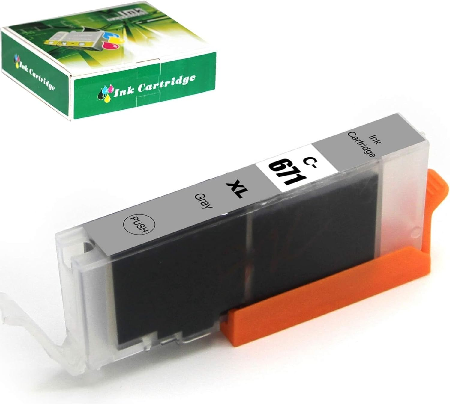 Compatible Canon Gray CLI671XL Ink Cartridges, TAAUS Canon 671XL Gray Ink for PIXMA MG7760 MG7765 MG7766 PIXMA TS5060 TS6060 TS8060 TS9060 Printer image number 1