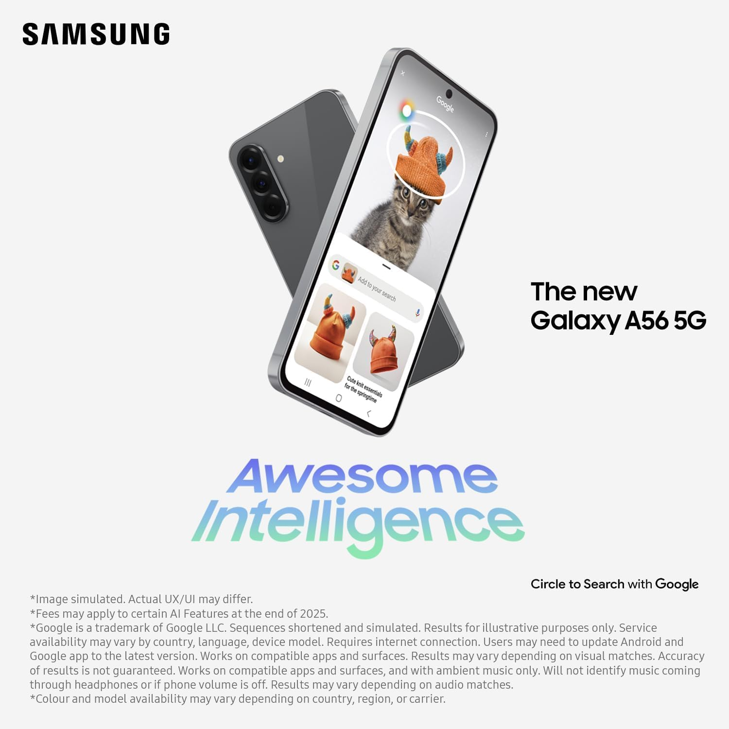 Samsung Galaxy A56 12GB/256GB 5G Dual Sim - Awesome Lightgrey image number 3