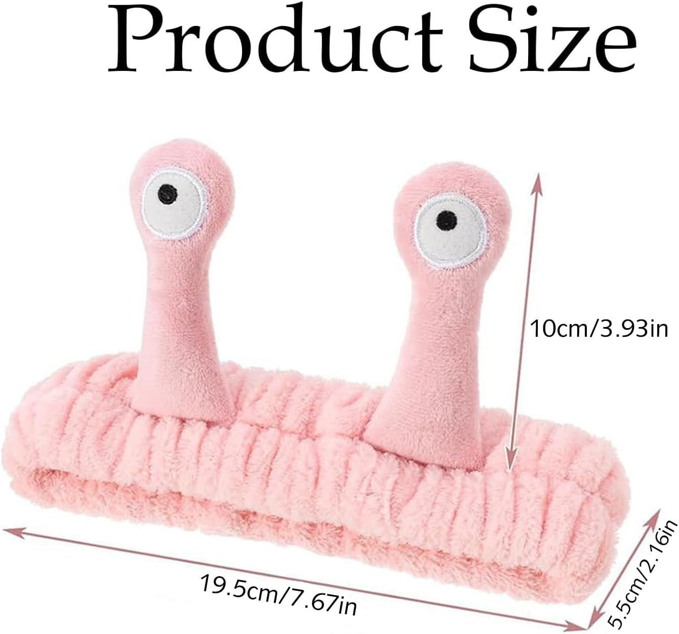 Face Wash Headband Face Makeup Women Cartoon Cute Coral Fleece Elastic for Women and Girls (Pink) image number 4