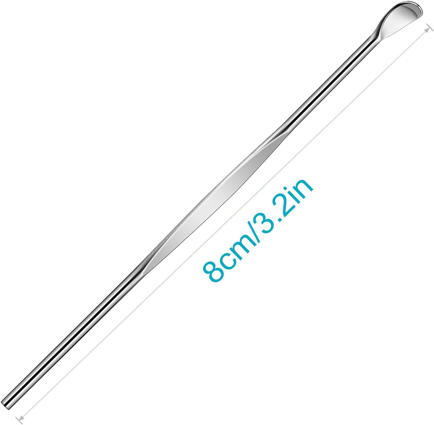 10Pcs Sliver Metal Ear Spoon Earwax Curette Remover Earpick Tool Hanging Clean Tool for Ear Key Hanging Key Pendant for Adult Children image number 5