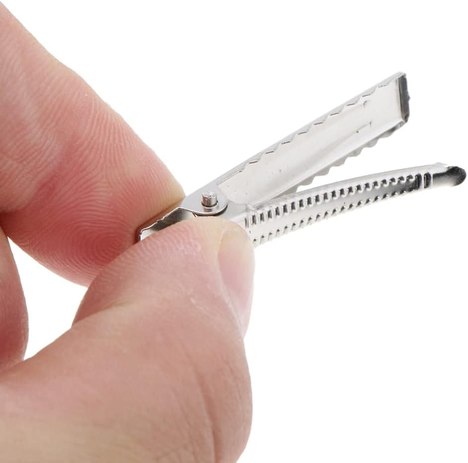 50Pcs DIY Hair Clips Blank Alligator Silver Gold Metal Accessories Kid Women 41Mm Gold image number 2