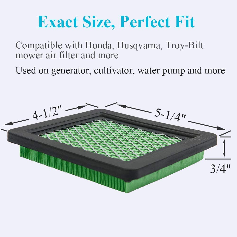 HOODELL 5 Pack 17211-Zl8-023 Air Filter, Compatible for Honda Gcv160 Gcv190, Husqvarna 7021P, Premium Lawn Mower Air Cleaner Element image number 2