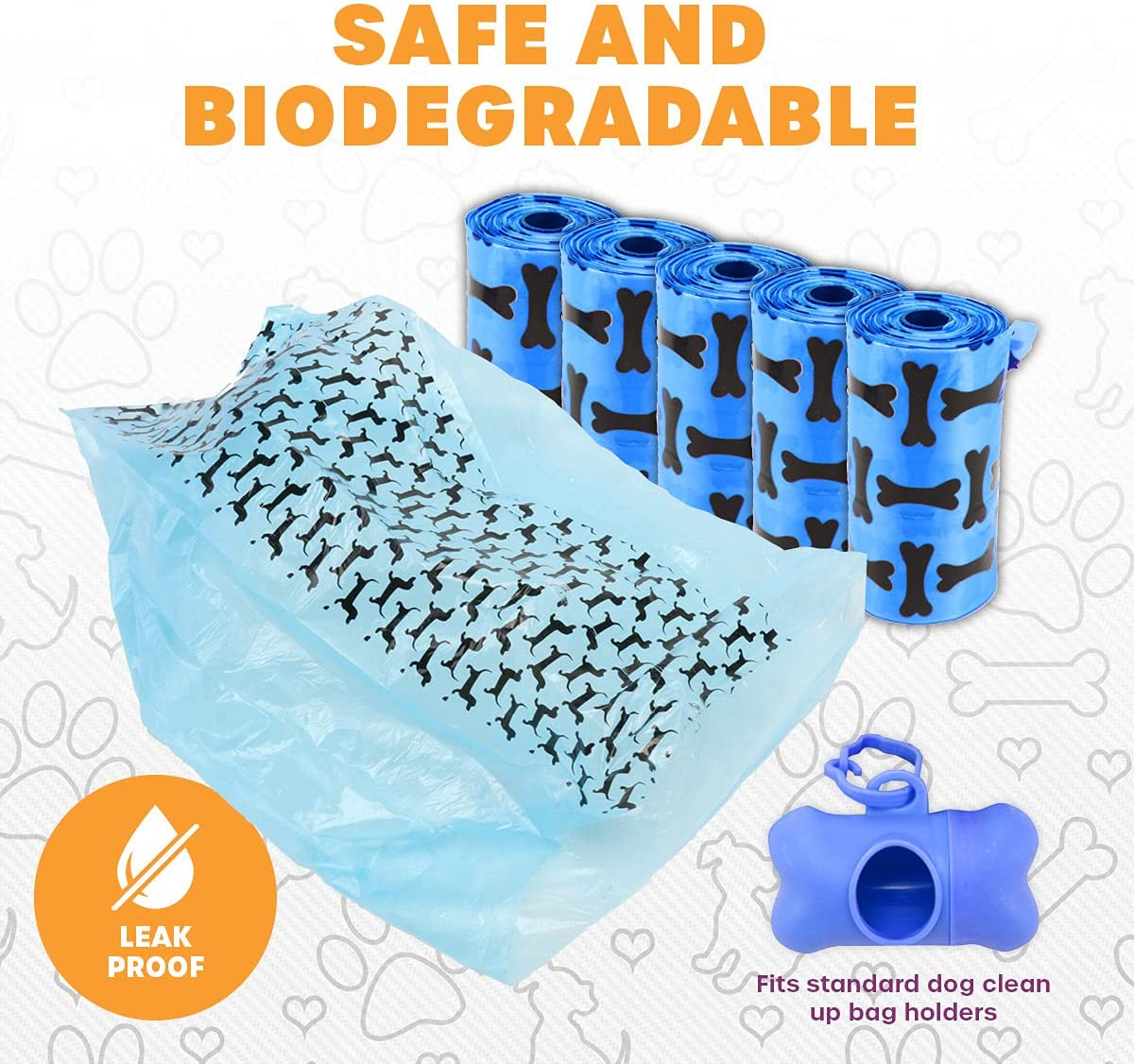 [225PCE] Pet Basic Value PK Dog Waste Poo Clean up Refill Bags Coloured Strong Leak Proof Biodegradable image number 2