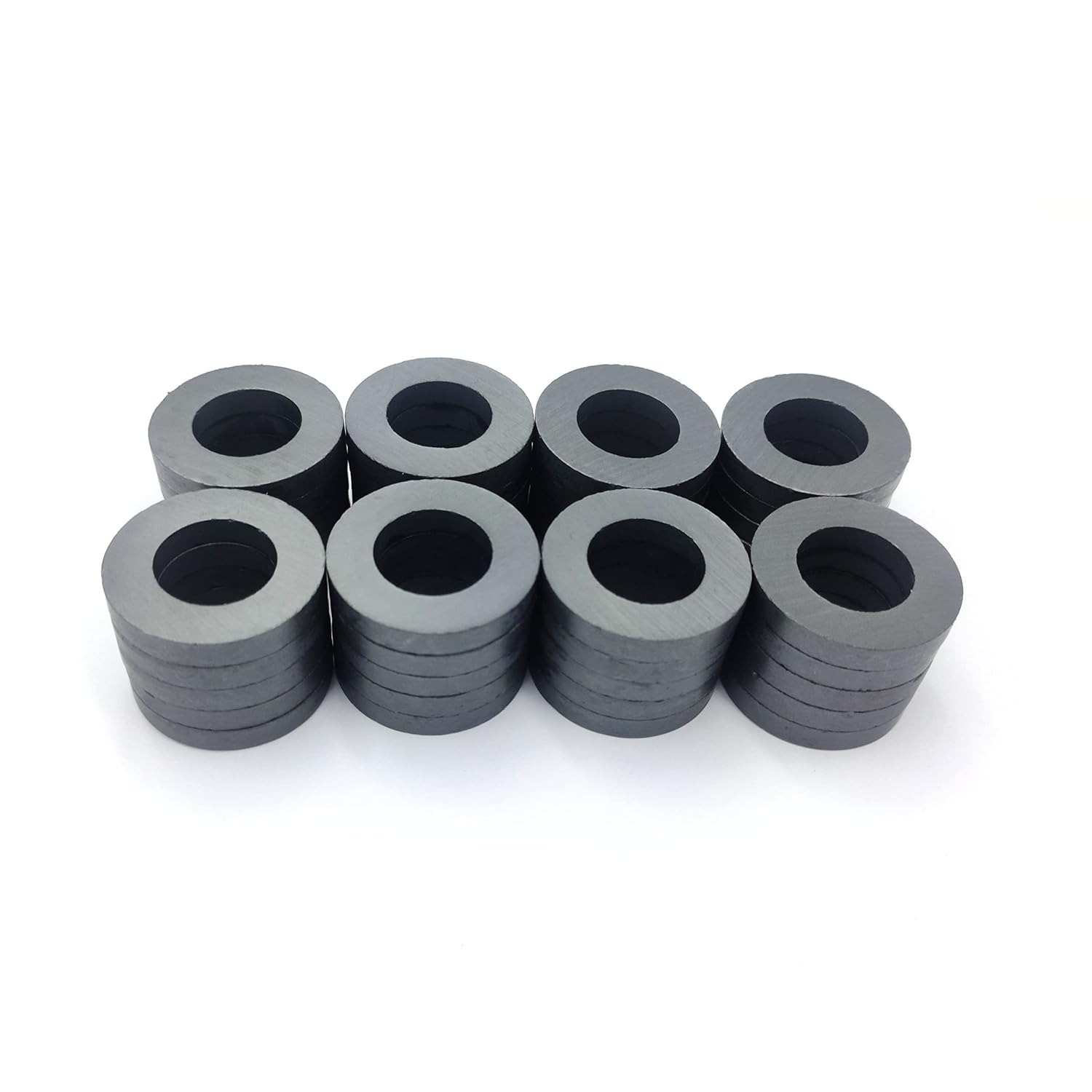 Ferrite Ring Magnets with Holes - 1.26 Inch (32Mm) round Disc Donut Magnets for Refrigerator Fridge, Science Projects, Crafts, around the Office (Pack of 40) image number 1