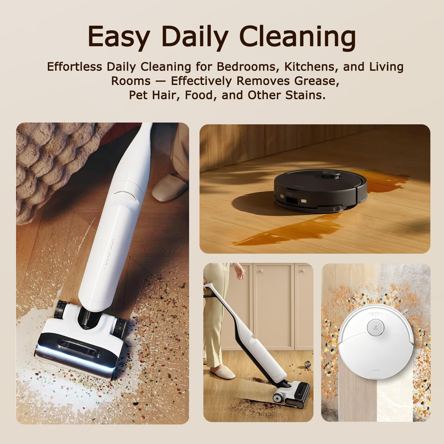 3-Pack 480Ml Floor Cleaning Solution, Eco-Safe, Compatible with All Roborock Mopping Robots (S7, S8, Qrevo, Q7, Q8 Series), Pet & Kid Friendly, Stain-Busting & Fresh-Scented