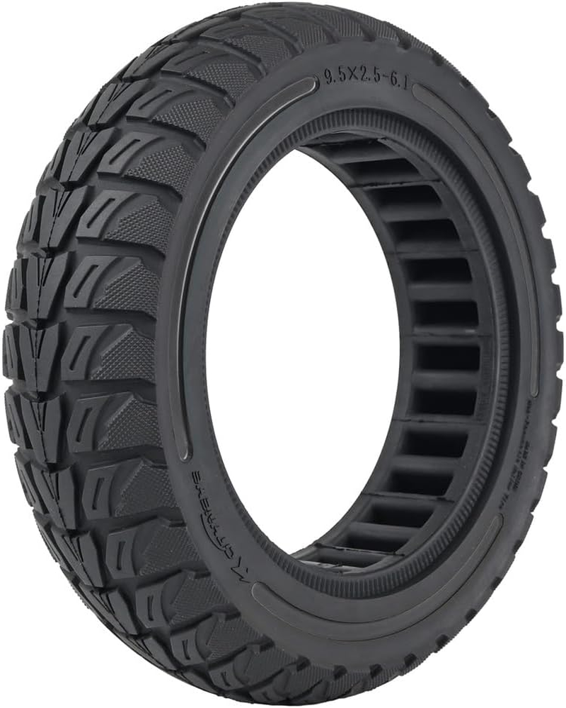Prodrocam 9.5 Inch Solid Tyres for NIU Kqi3 Electric Scooter, 9.5 X 2.5-6.1, Solid Rubber, Honeycomb, Black (Pack of 2)