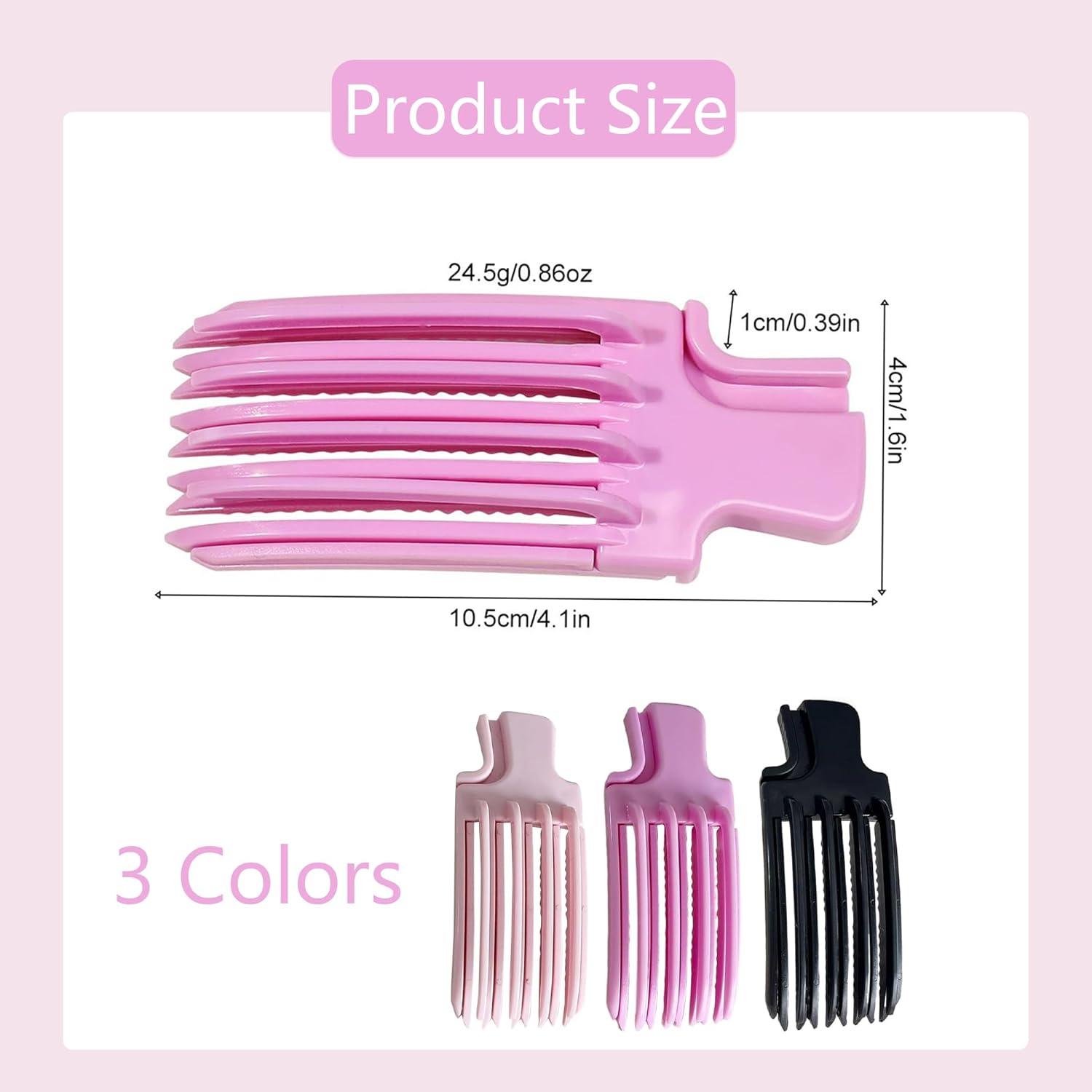 QIUMING Volume Clip No Imprint Hair Root Lifting Clips Volume Hair Clips Volume Hair Clip Suitable for Long and Short Hair to Create Hairstyles (Pink+Purple+Black)