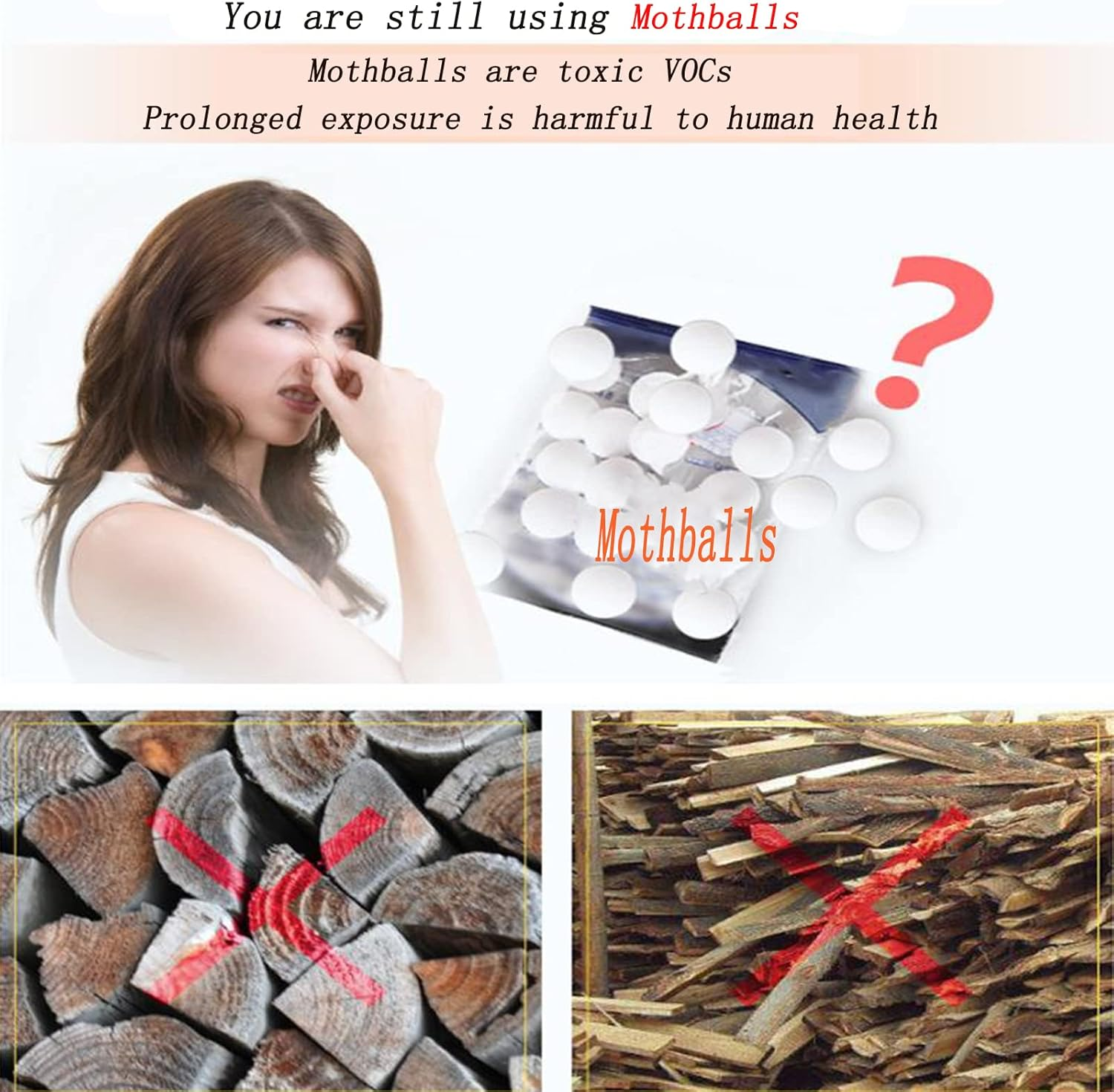 10PCS Moth Protection Storage Essentials Fresh Cinnamomum Camphora,Camphor Wood Strips(10*2*2Cm),Root for Closet Storage,Better Insect Repellent than Cedar Balls, Longer Lasting Effect,Repelling Clothes Moths and Other Pests