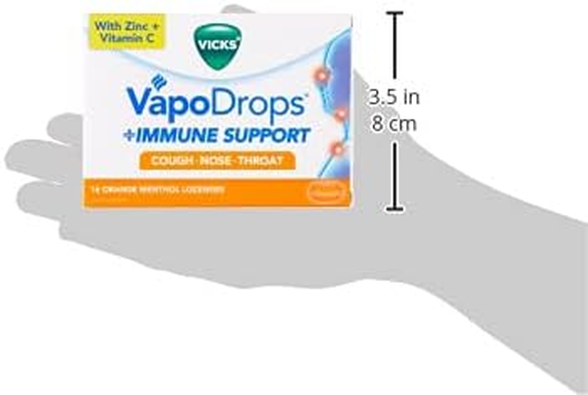 Vicks Vapodrops + Immune Support Orange Menthol Lozenges (16-Pieces) image number 1