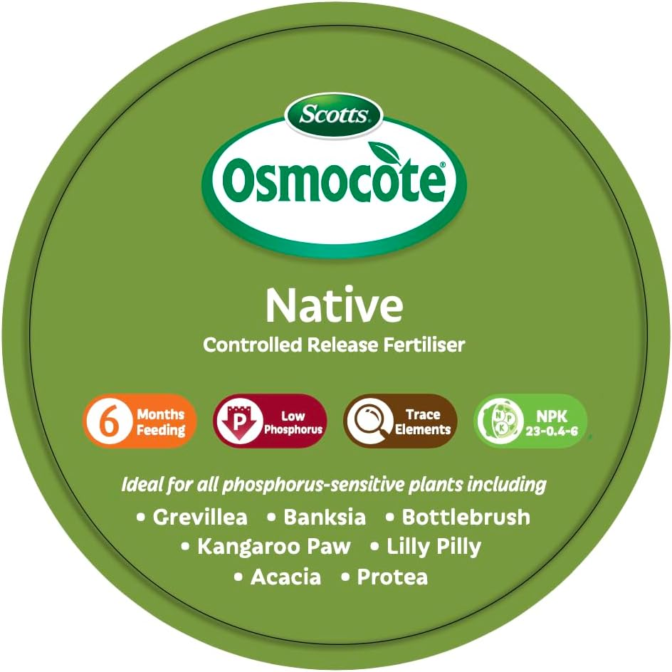 Scotts Osmocote Controlled Release Plant Food Fertiliser for Native Plants 700G - 6 Months Feed with Trace Elements - All Phosphorus-Sensitive Plants - No Surge Growth image number 2