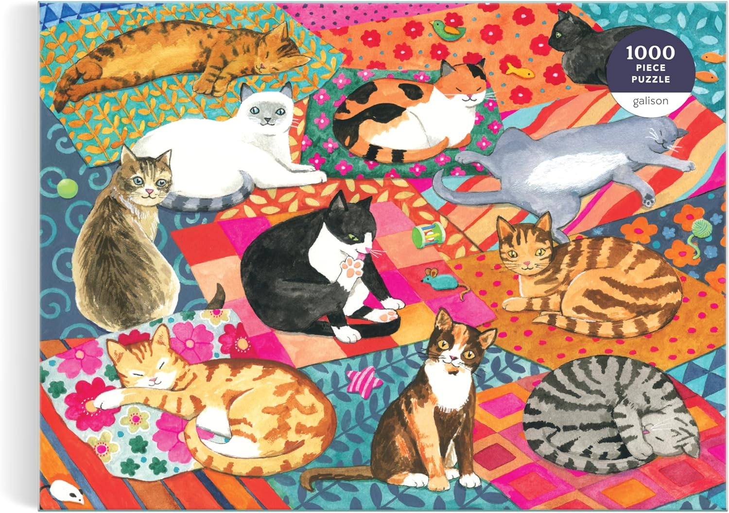 Galison 9780735382510 Lounging Cats Puzzle (1000-Pieces) image number 3