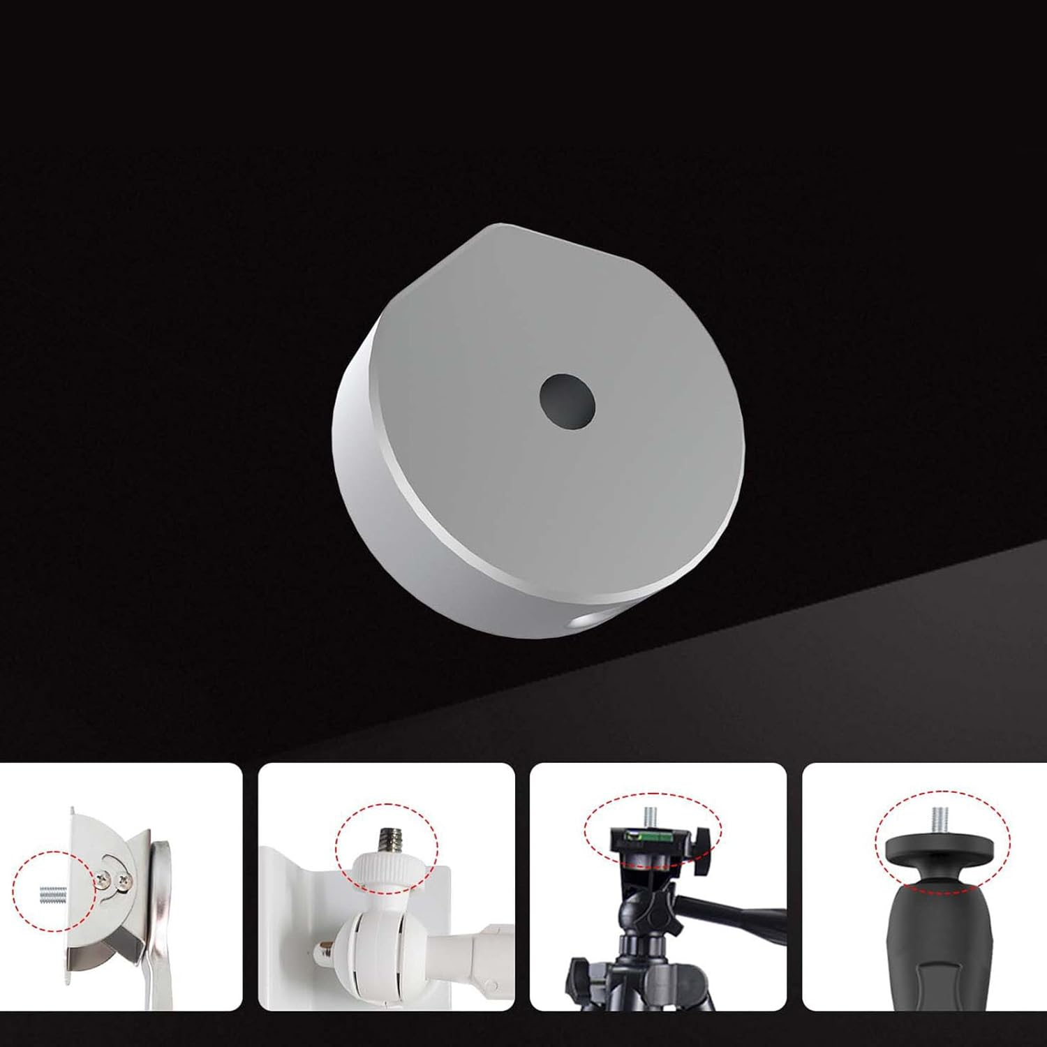 Mini Tripod Adapter - Aluminum Alloy Tripod Mount Adapter for Starlink Mini - 1/4"-20 Threaded - Enables Tripod, Fixing Clamp or Other Bracket Fixing - Use with Pipe Adapter image number 3