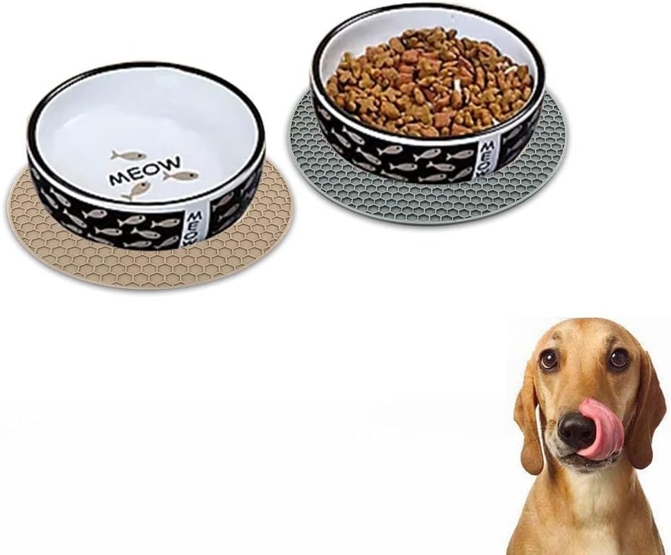 Bowl Mat for Dogs, Cats, Licking Mat, Mat for Cat Bowl, Non-Slip Mat for Dog Bowl or Cat Bowl, Premium Lick Mat Dog with Suction Cup, Dog Bowl Mat, Pack of 2 image number 4