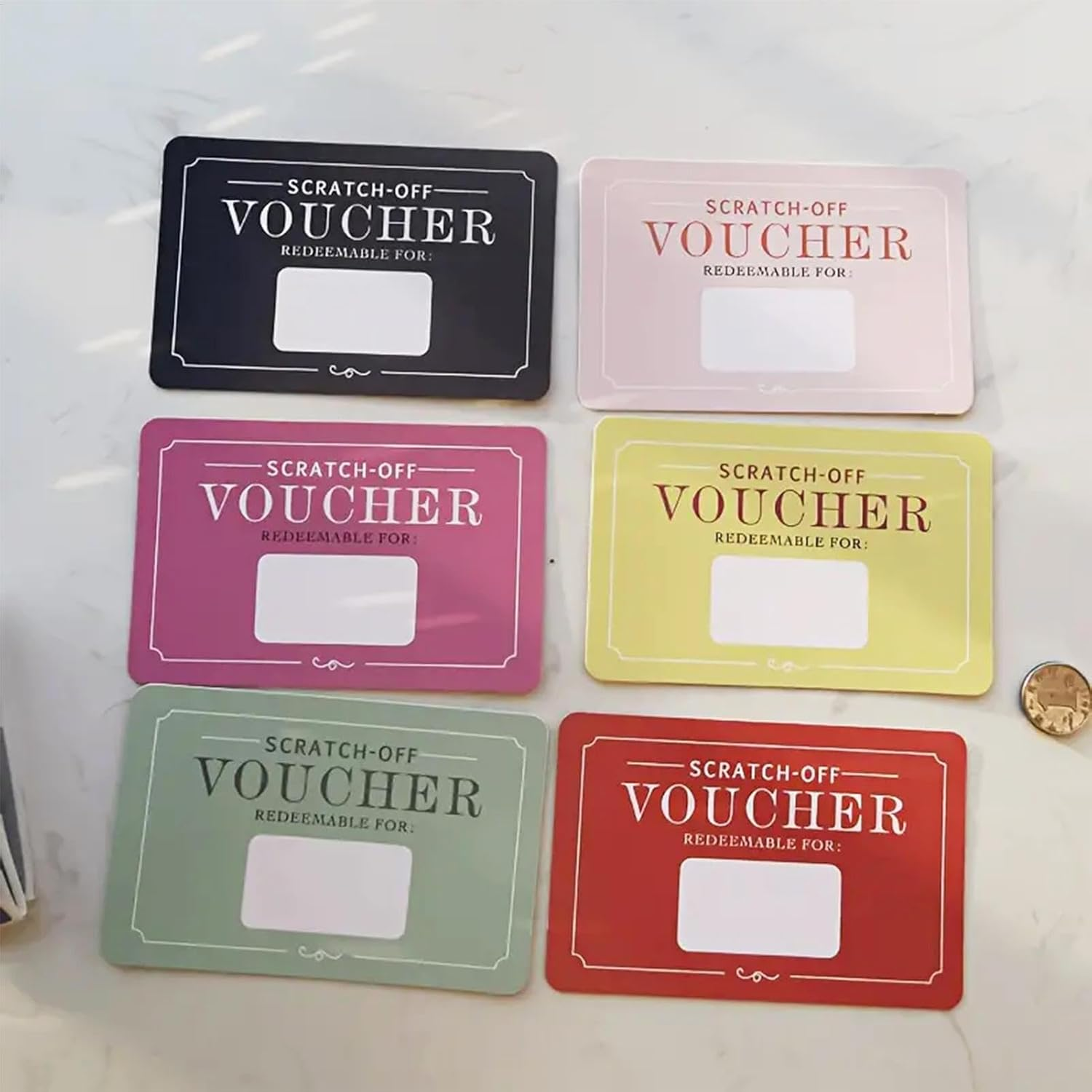 Scratch-Off Love Coupons, Couple Date Cards, Portable Game Props, 24 Cards with Fun Surprises, Perfect for Romantic Game, 4.25X2.76 Inches, Multicolor, 1 Set image number 5