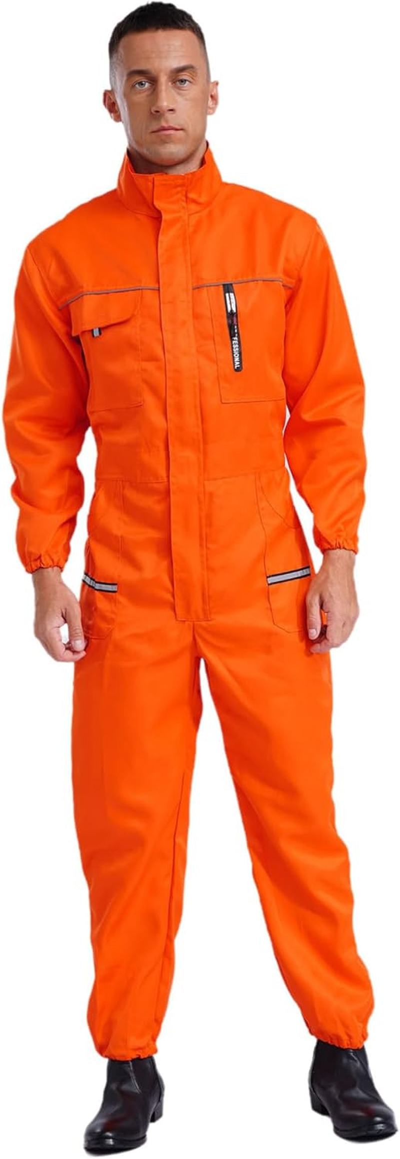 Aislor Mens Work Overalls Long Sleeve Full Body Dustproof Work Mechanics Jumpsuit Coveralls One Piece Workwear
