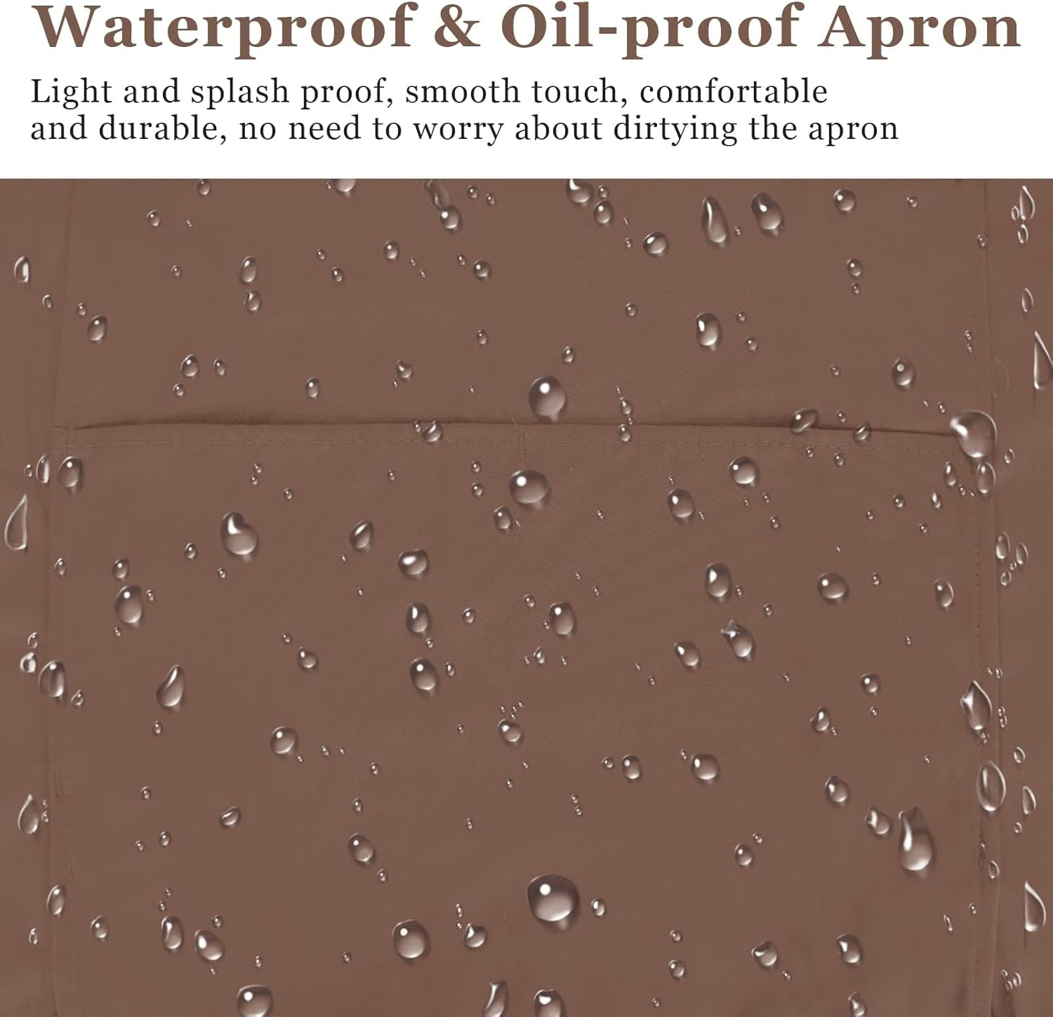 Waist Apron Front Ties 2 Pcs Waiter Aprons Waist Apron with 3 Pockets Baking Aprons Cooking Aprons for Bistro Restaurant Hotel Cafe Chef Waiter Cleaning Painting Gardening image number 3