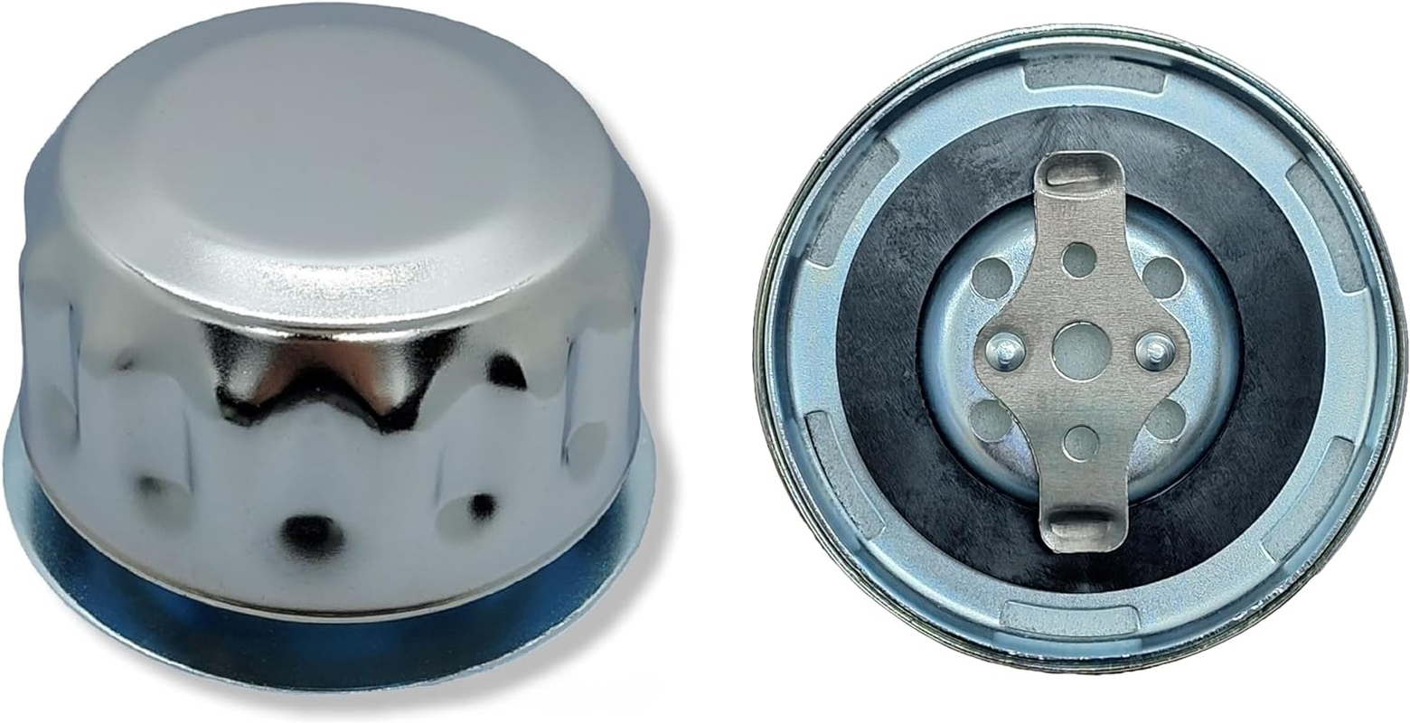 Hydraulic Oil and Fuel Filler Metal Vent Breather Cap for Reservoir Tank (With Flange, Bayonet Lock) (Stainless Steel, Tearproof Gasket) image number 1