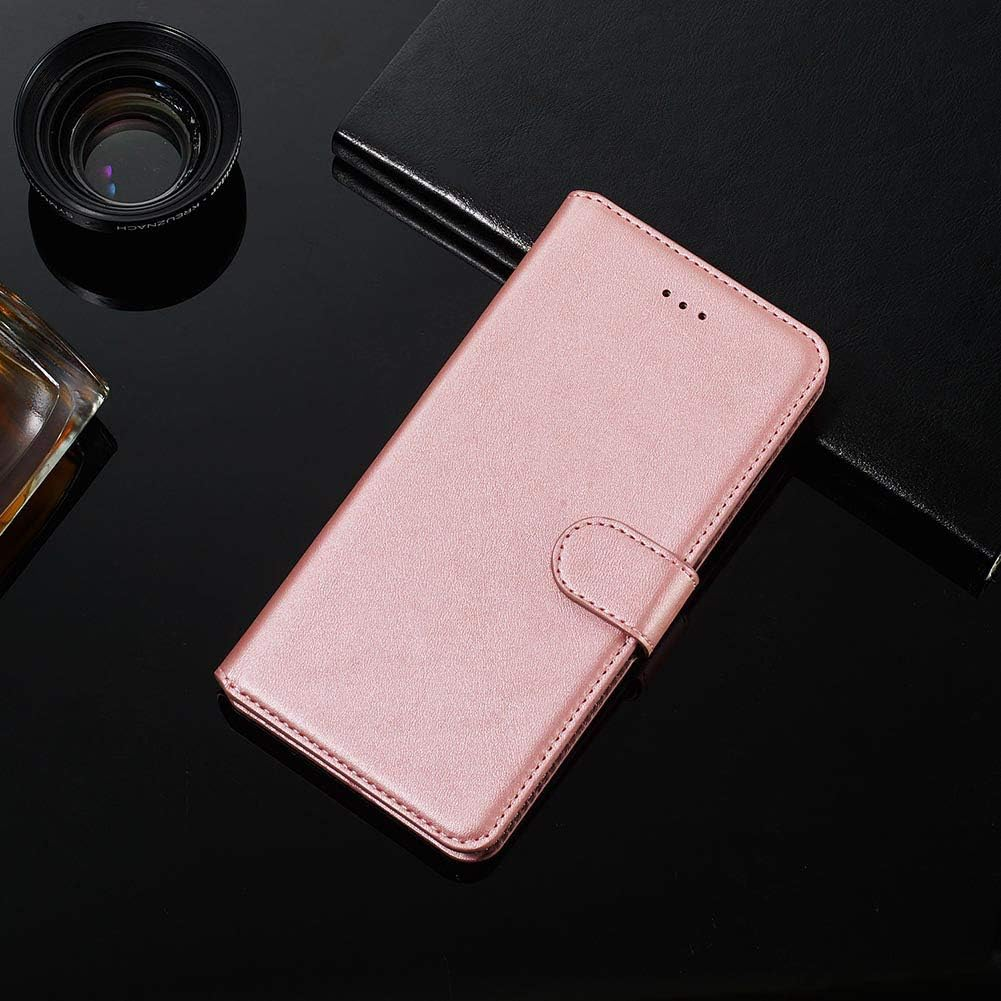 HAOYE Case for LG K41S / LG K51S Case, Mobile Phone Case LG K41S / LG K51S Flip Case Wallet Protective Case, Premium Leather with Stand Function & Card Slot & Magnetic Snap Cover, Pink image number 3