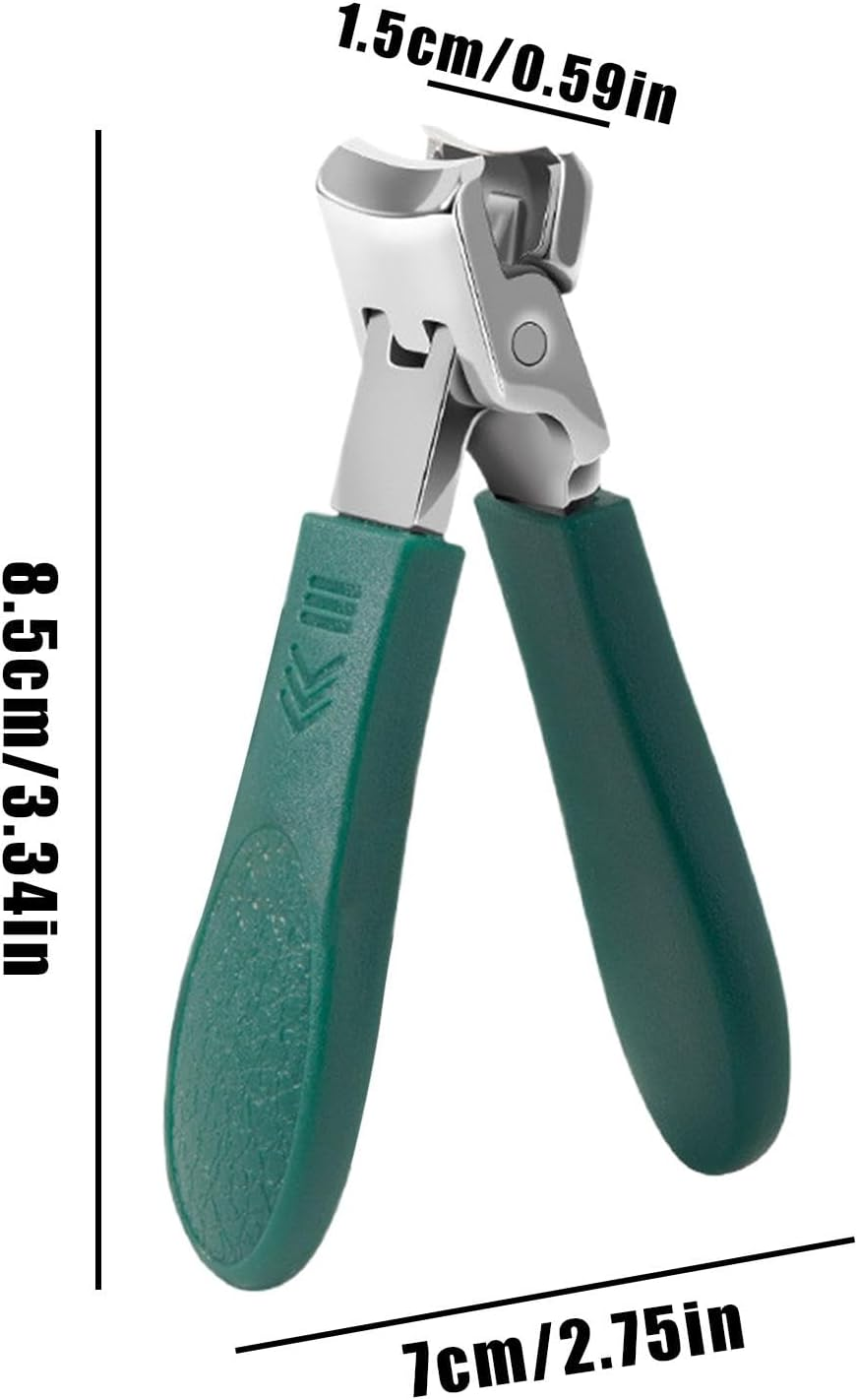 Anti Splash Nail Clippers | anti Splash Non-Slip Nail Clippers | Portable Manicure Tools, Labor-Saving Nail Trimmer for Fingernail, Toenail - Green image number 3
