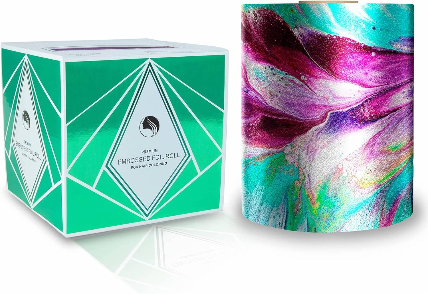 Vellen Hair Embossed Aluminium Hair Foil Roll, Hair Foils for Highlighting, Non-Slip Textured &ndash; 600 Ft &ndash; Lily Flower - 15 Micron image number 1