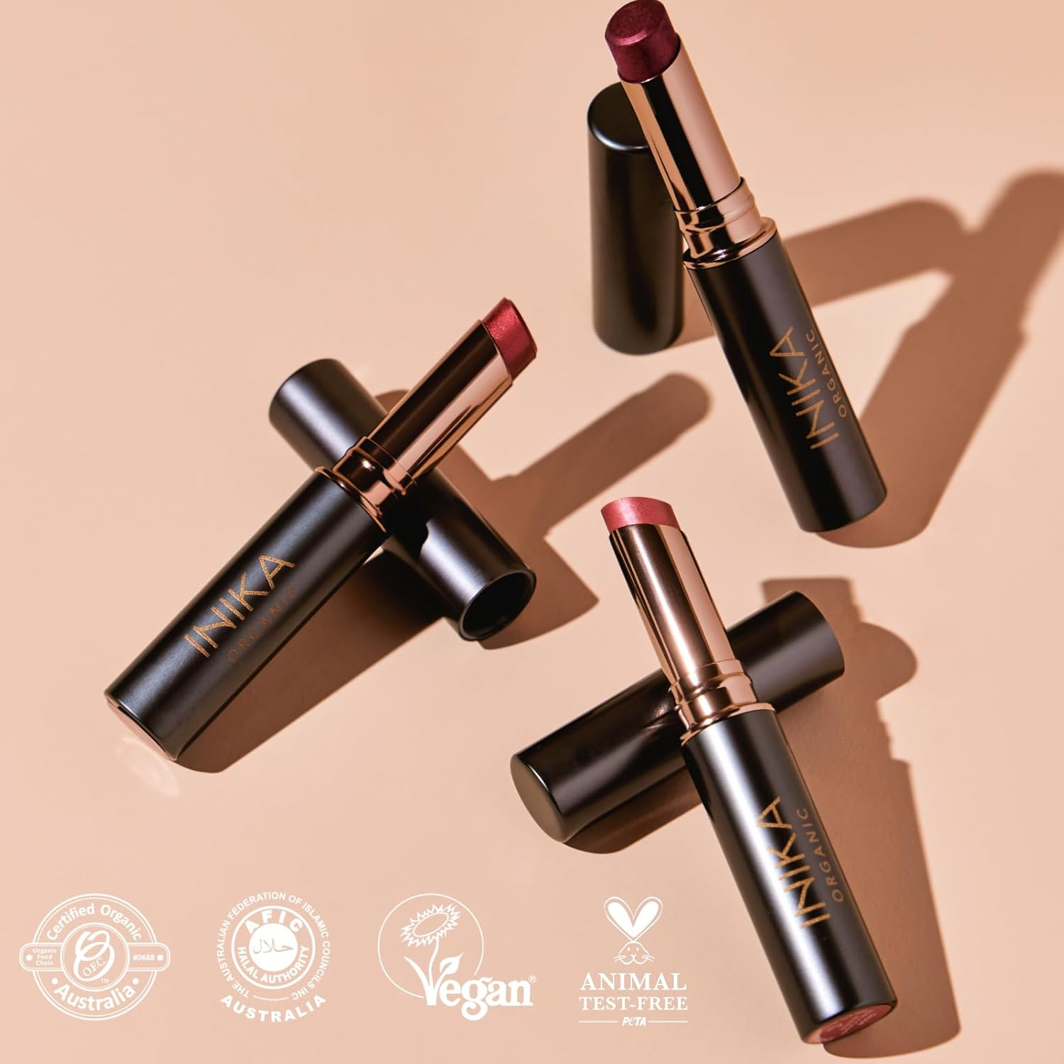 INIKA Organic Vegan Tinted Lip Balm I Long Lasting Lip Tint Stain with Shea Butter, Vitamin E & Coconut Oil, Hydrates and Restores Dry Lips, Cruelty-Free, Sustainable Packaging, Mulberry 3.5 G (Mulberry) - Mulberry image number 5