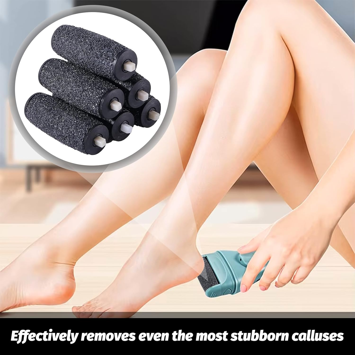 Pack of 12 Callus Remover Replacement Rollers, Replacement Rollers, for Callus Remover, Extra Coarse Refills for Electric Foot File, Compatible image number 2