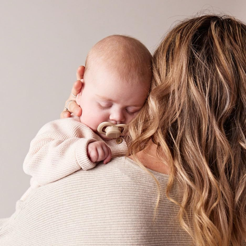 B.Box Silicone Pacifier Twin Pack, Blush/Latte, Size 1 image number 2