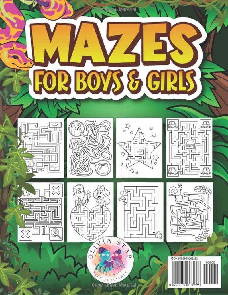 Maze Book for Kids Ages 4-8: 100 Fun Puzzle Mazes for Boys & Girls