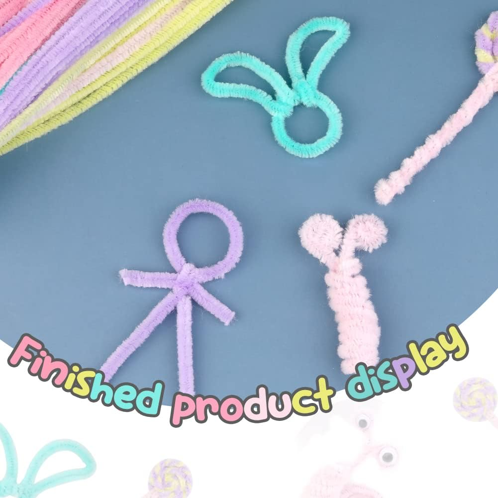 200 Pcs Pipe Cleaners Craft, Pipe Cleaners Chenille Stem,7 Assorted Colors Pipe Cleaners Craft Supplies for Pipe Cleaners DIY Arts Crafts Decorations image number 5