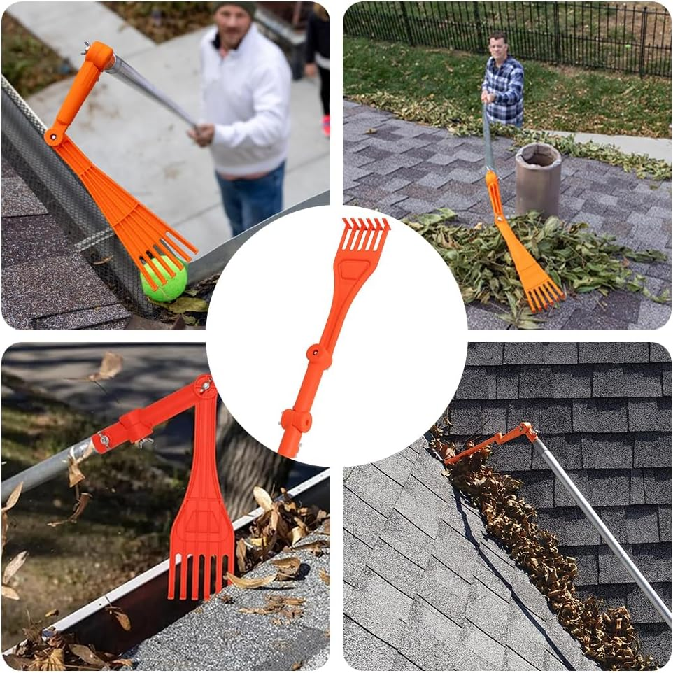 Small Gutter Rake with Durable Material, Portable Gutter Cleaning Tools, Mutifunction Cleaning Rake, Suitable for Garden Leaves Ditch Villas Townhouses and Hard-To-Reach Areas (No Pole ﻿ image number 6