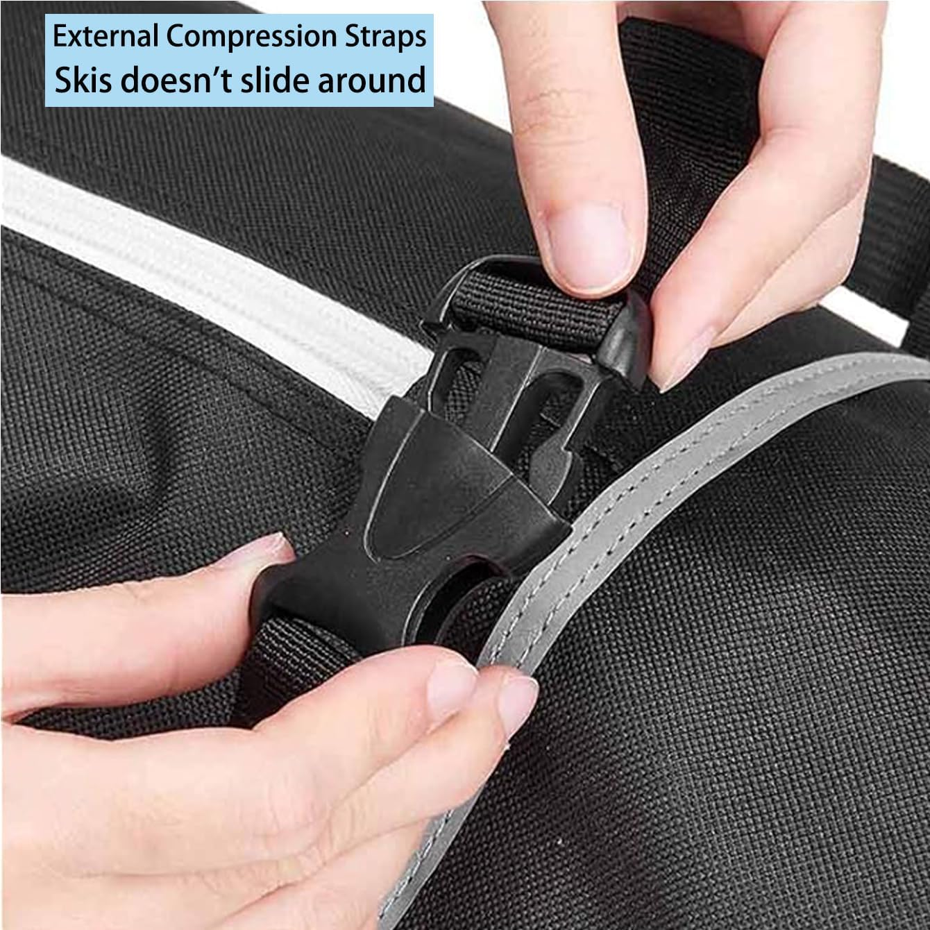 MOPHOEXII Ski and Boot Bag Combo for Air Travel Unpadded | Store Transport Skis up to 80 Inch and Boots up to Size 13 | Boots, Clothes and Accessories- for Men, Women and Youth image number 6