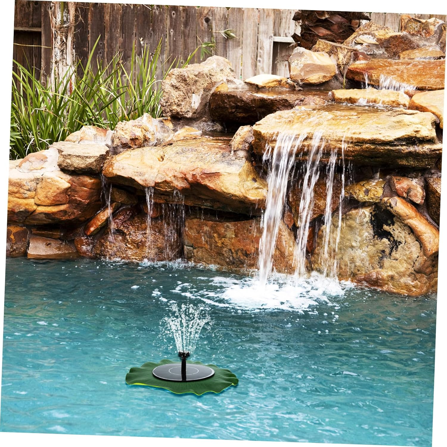 NUOBESTY Solar Fountain Solar Powered Water Pump Outdoor Fountain Patio Fish Tank
