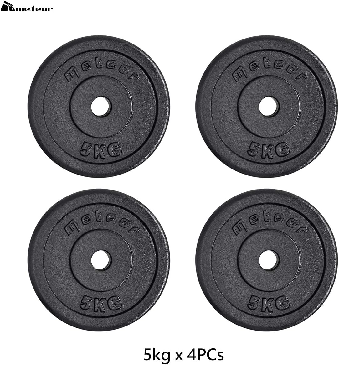 Meteor Essential Cast Iron Weight Plate 25.4Mm Hole, Standard Plate Weightlifting Plate for Dumbbells, Barbell, Weight Lifting, Bench Press image number 3