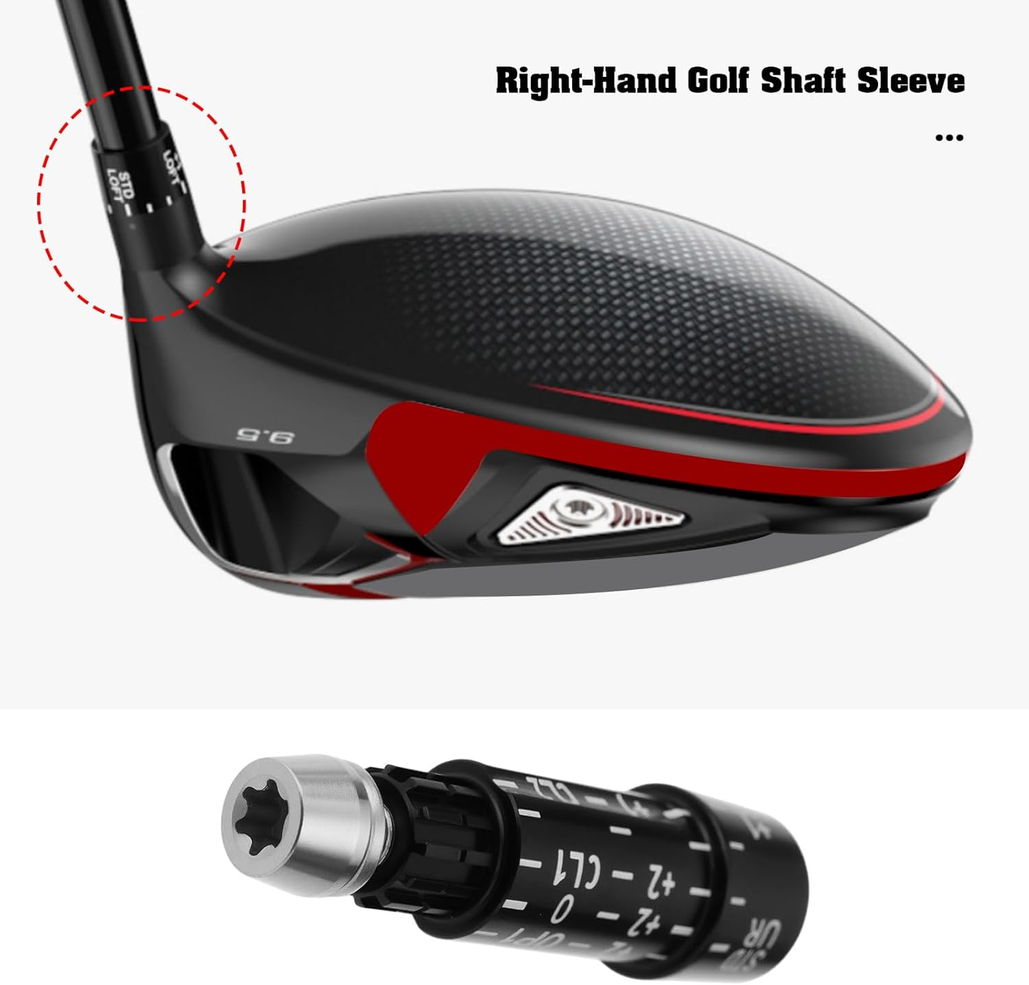 SING F LTD 0.335Inch Right-Hand Golf Shaft Sleeve Golf Shaft Fairway Adapters Compatible with Srixon ZX7 Z565 Z765 Driver image number 5
