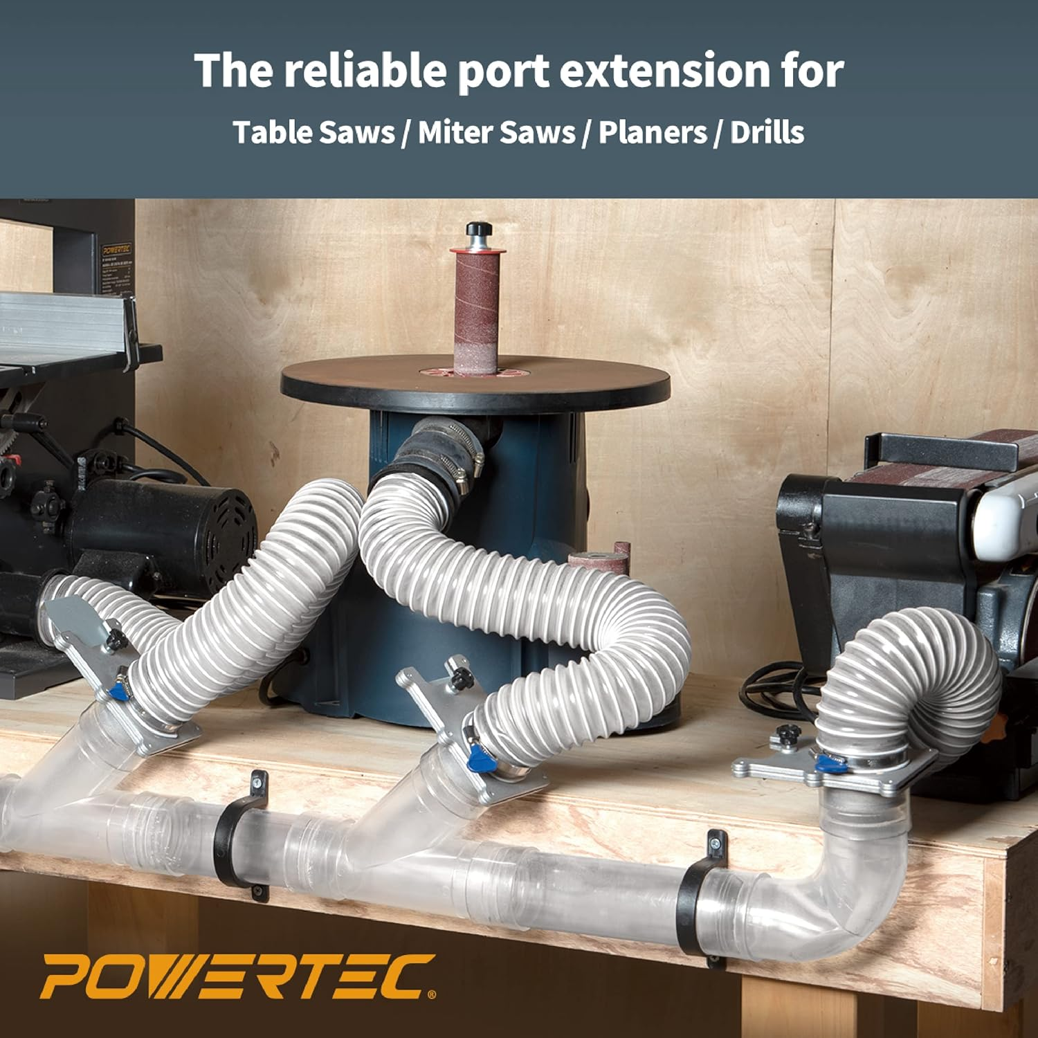 POWERTEC 70135-P6V 4-Inch Blast Gate for Dust Collector, Dust Collection Fittings, 6 PK image number 4