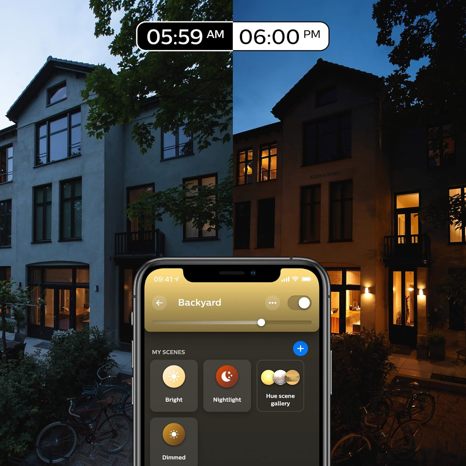 Philips Hue Inara White Smart Light Wall Lantern. (Black) for Outdoor Smart Home Lighting, Patio, Terrace and Garden image number 5