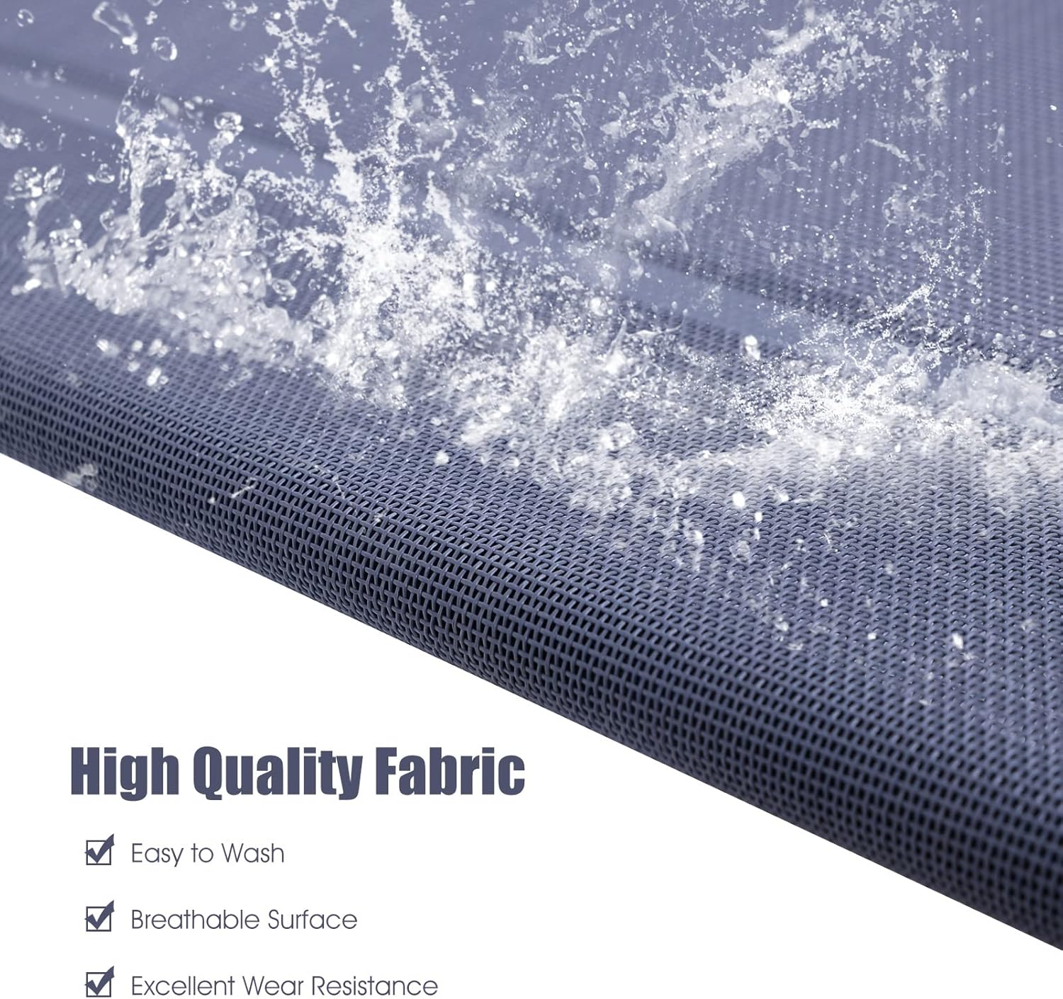 Costway Elevated Pet Bed for Large Dogs Cot Indoor Outdoor Camping Steel Frame Mat image number 6