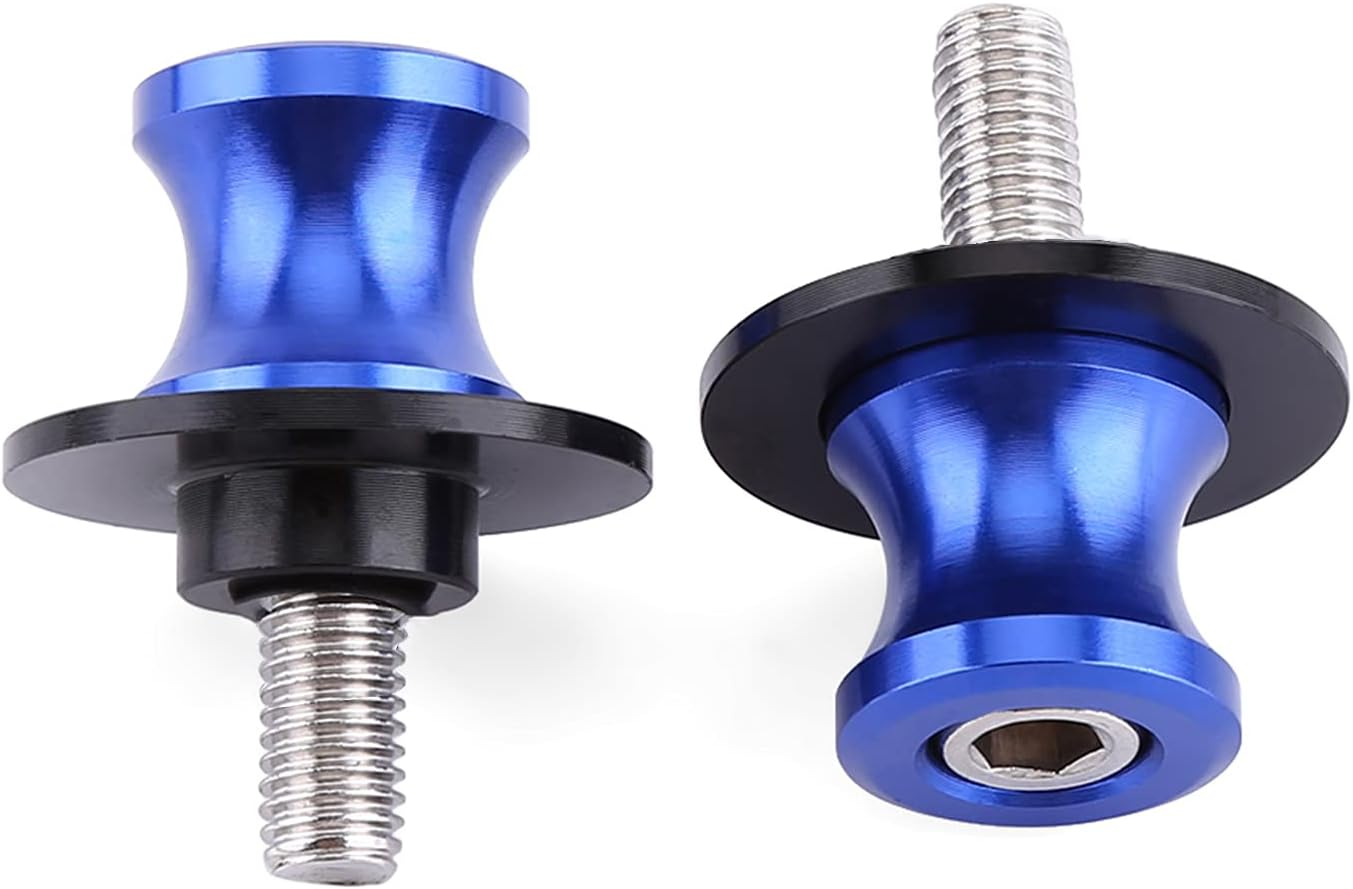 6, 8, 10Mm Motorcycle CNC Bracket Rear Swing Arm Bouple Sliders Stand Swingarm Bobins with Hard Anodized Finish for (8Mm Blue) image number 2