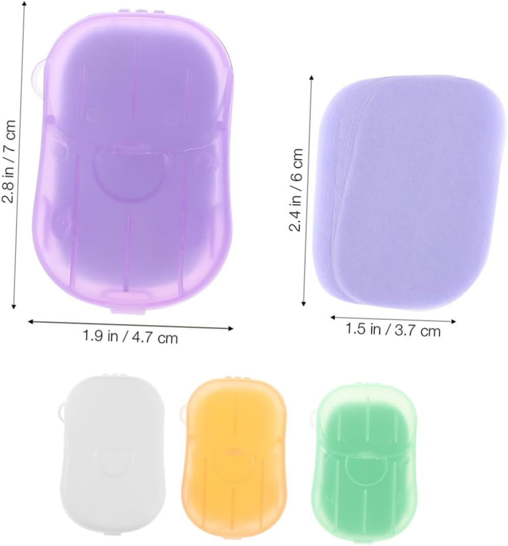 UPKOCH 4 Boxes Portable Soap Sheets Travel Hand Soap Slices with Lavender Milk Lemon Scents for Hand Washing Lightweight Toiletry for Hotels Outdoor and Business Trips Random Color image number 6