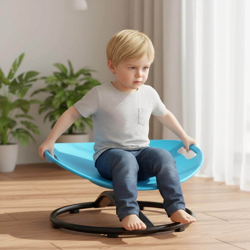 Sensory Swivel Chair - Fun Wobble Chair for Improved Balance &Coordination | Interactive Sensory Toy | Ideal for Birthdays &Indoor Play(Blue) image number 5