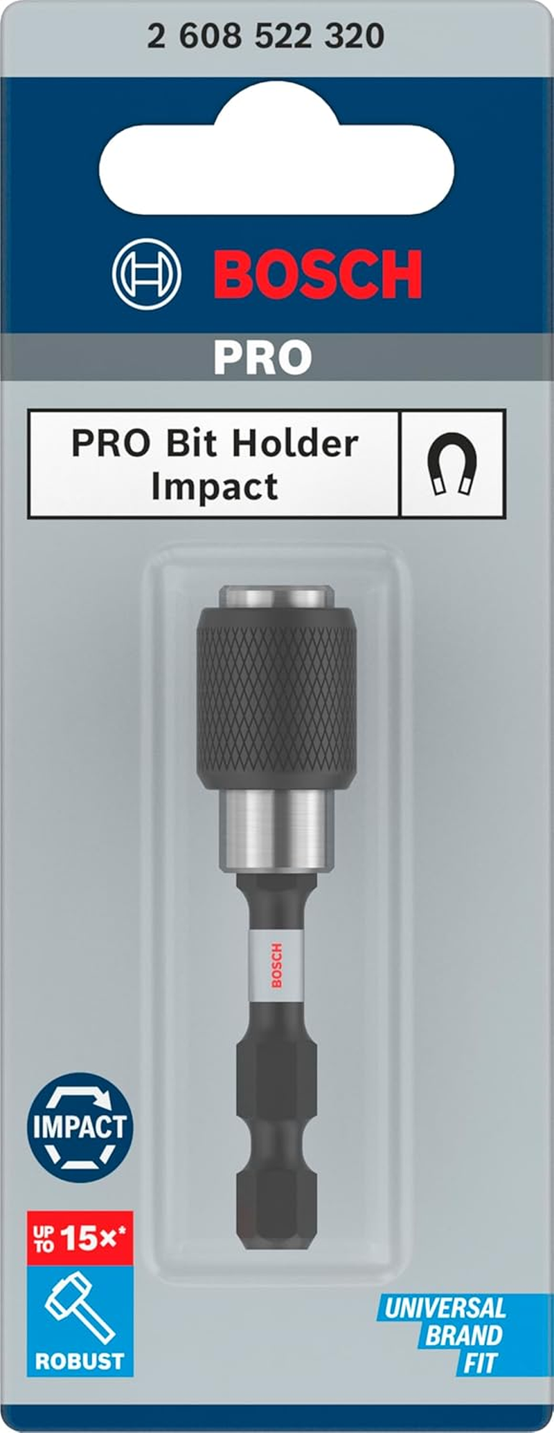 Bosch Professional Quick Release Bit Holder (Impact Control, Pick and Click, 1/4-Inch Hex Shank) image number 3