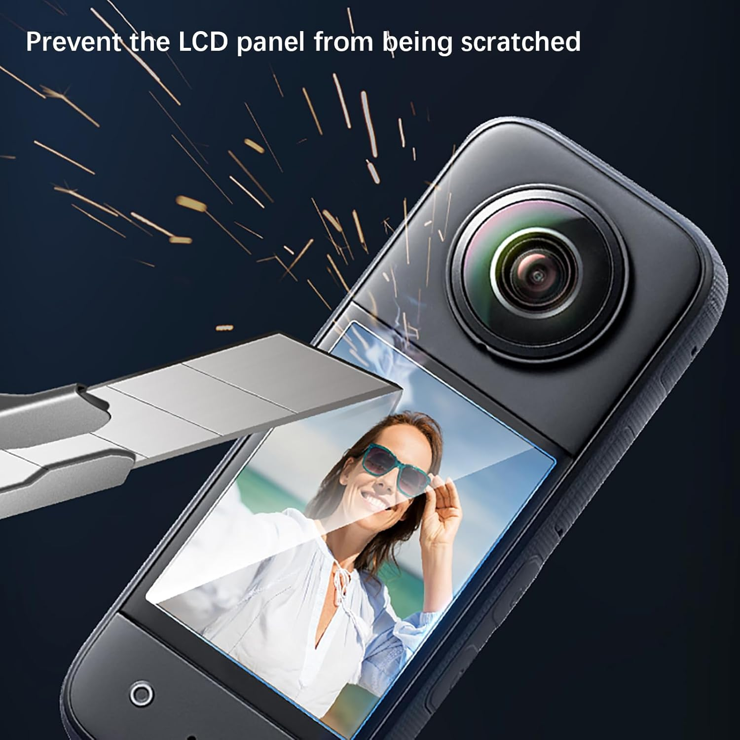 【For Insta360X5 Insta360X4】2-Pack Screen Protector for Insta 360 X5 Insta 360 X4, Ultra-Thin, 2.5D round Edges, Anti-Scrach Anti-Fingerprint Anti-Dust image number 3